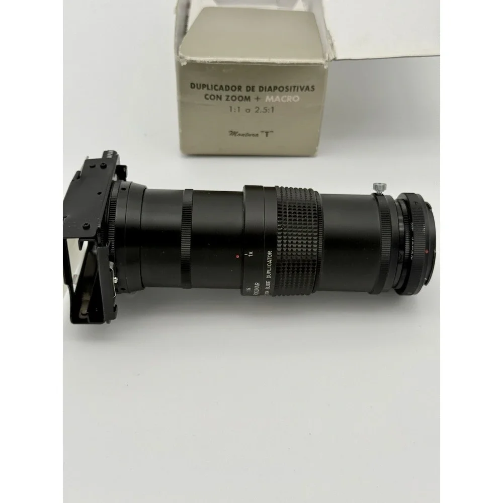 Rokunar Macro Zoom Slide Duplicator 1:1 to 2.5:1 35mm T Mount w/Box Manual Japan